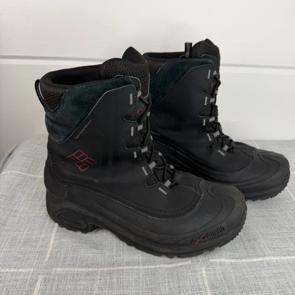 Columbia Bugaboot YOUTH Size 6 Black‎ 200g Suede Winter Boots
